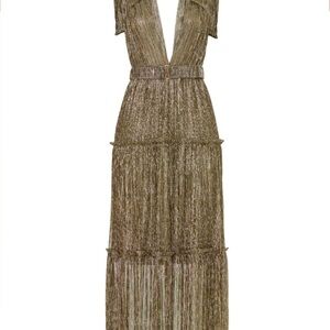 Sabina Musayev Helena Dress in Antique Gold